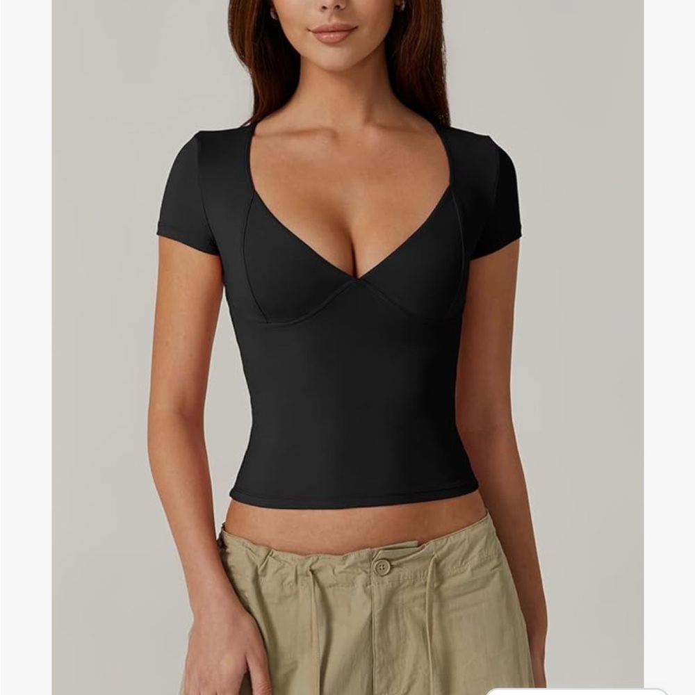 black super cute casual top